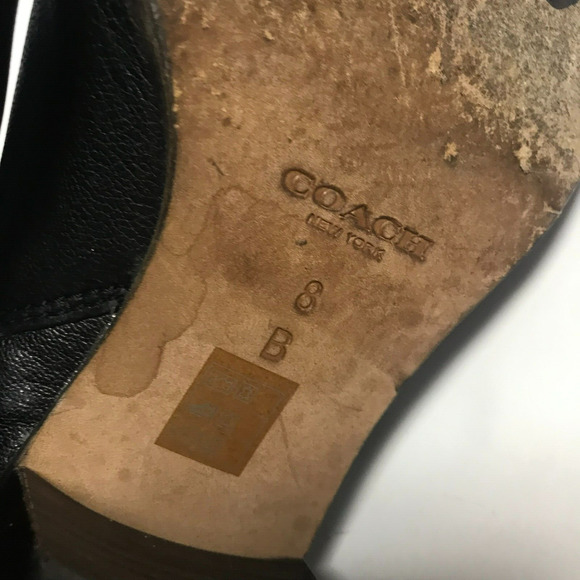 Coach Black Ankle Boots with Fringe Detail - Picture 11 of 11